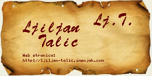 Ljiljan Talić vizit kartica